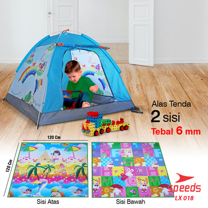 SPEEDS Tenda Anak Karakter Kartun Camping Outdoor Otomatis Anti Air LX 018-15