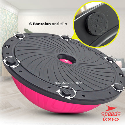 SPEEDS Bosu Ball Balance Pad Olahraga Rumah Gymball Fitness Olahraga 019-20