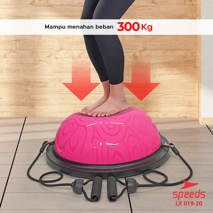 SPEEDS Bosu Ball Balance Pad Olahraga Rumah Gymball Fitness Olahraga 019-20