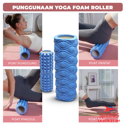 SPEEDS Yoga Foam Roller Massage EVA Roller Muscle Olahraga Fitness Yoga Gym Pilates 019-21