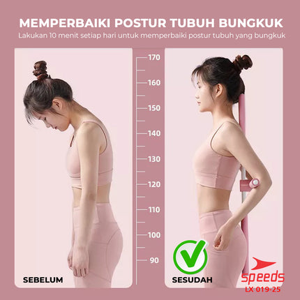 SPEEDS Tongkat Yoga untuk Latihan Yoga Pilates Yoga Stick Lipat Putar Alat Latihan Punggung 019-25