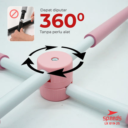 SPEEDS Tongkat Yoga untuk Latihan Yoga Pilates Yoga Stick Lipat Putar Alat Latihan Punggung 019-25