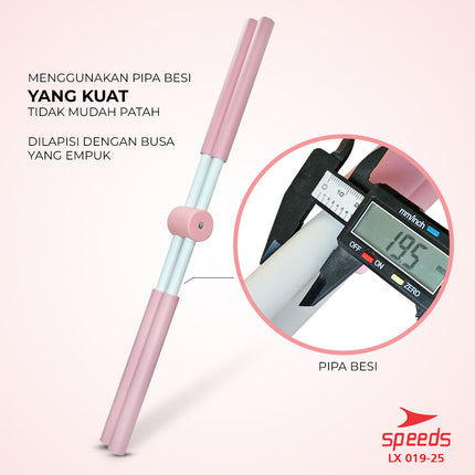 SPEEDS Tongkat Yoga untuk Latihan Yoga Pilates Yoga Stick Lipat Putar Alat Latihan Punggung 019-25