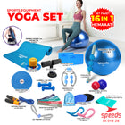 SPEEDS Peralatan Yoga 16 item Alat Yoga 1 Set 16in1 Skipping Gym Ball Sit Up Stand Yoga Mat 019-28
