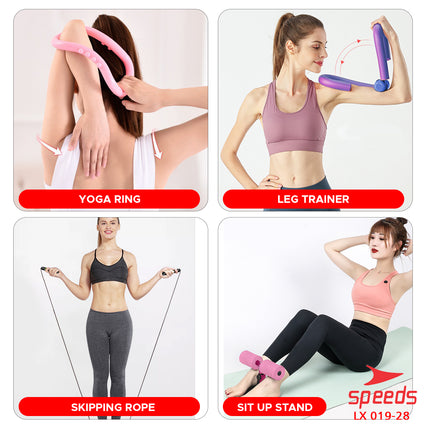 SPEEDS Peralatan Yoga 16 item Alat Yoga 1 Set 16in1 Skipping Gym Ball Sit Up Stand Yoga Mat 019-28