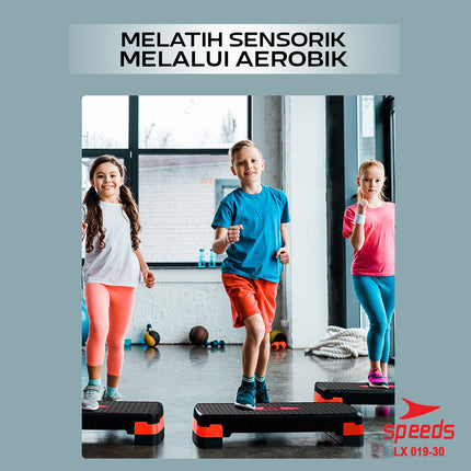SPEEDS Papan Senam Aerobik 2 Tingkatan Alat Papan Fitness Olahraga Aerobic Stepper Zumba Step Anti Slip 019-30