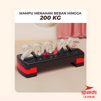 SPEEDS Papan Senam Aerobik 2 Tingkatan Alat Papan Fitness Olahraga Aerobic Stepper Zumba Step Anti Slip 019-30