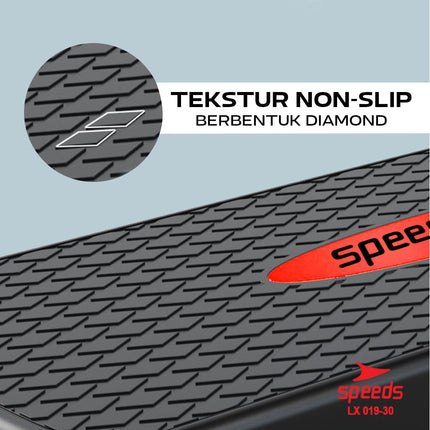 SPEEDS Papan Senam Aerobik 2 Tingkatan Alat Papan Fitness Olahraga Aerobic Stepper Zumba Step Anti Slip 019-30