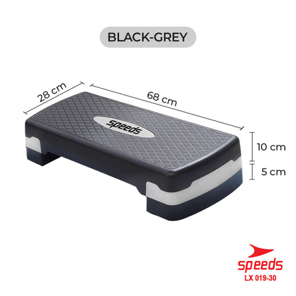 SPEEDS Papan Senam Aerobik 2 Tingkatan Alat Papan Fitness Olahraga Aerobic Stepper Zumba Step Anti Slip 019-30