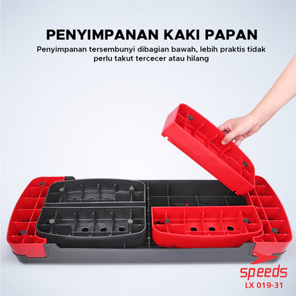 SPEEDS Papan Senam Aerobik 3 Tingkatan Zumba Step Aerobic Stepper Portabel Alat Fitness Olahraga 019-31