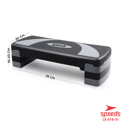 SPEEDS Papan Senam Aerobik 3 Tingkatan Zumba Step Aerobic Stepper Portabel Alat Fitness Olahraga 019-31