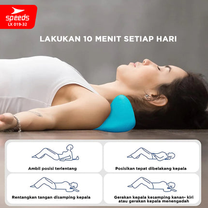 SPEEDS Bantal Pijat Leher Bentuk C-Rest Pillow / Pereda Sakit Neck Relaxer Tulang Belakang Chiropractic Cervical Massage Tanpa Daya atau Baterai 019-32