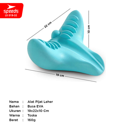 SPEEDS Bantal Pijat Leher Bentuk C-Rest Pillow / Pereda Sakit Neck Relaxer Tulang Belakang Chiropractic Cervical Massage Tanpa Daya atau Baterai 019-32