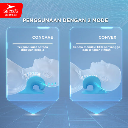 SPEEDS Bantal Pijat Leher Bentuk C-Rest Pillow Pereda Sakit Neck Relaxer Tulang Belakang Tanpa Listrik LX 019-33