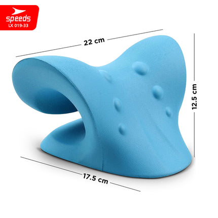 SPEEDS Bantal Pijat Leher Bentuk C-Rest Pillow Pereda Sakit Neck Relaxer Tulang Belakang Tanpa Listrik LX 019-33