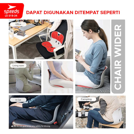 SPEEDS Postur Portable Chair Kursi Plastik Sandaran Penopang Kursi Punggung  Penyangga Punggung  LX 019-34