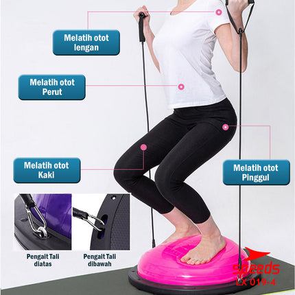 SPEEDS Balance Step Bosu Ball fitness alat olahraga bola yoga gymball ori barang import 019-4