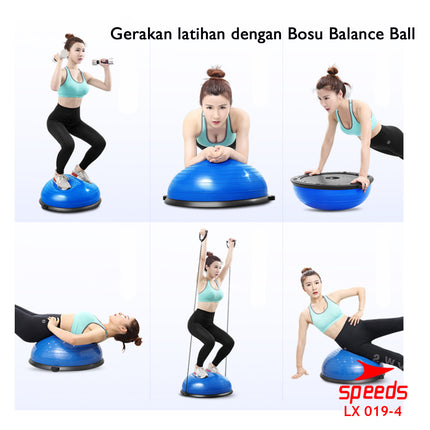SPEEDS Balance Step Bosu Ball fitness alat olahraga bola yoga gymball ori barang import 019-4