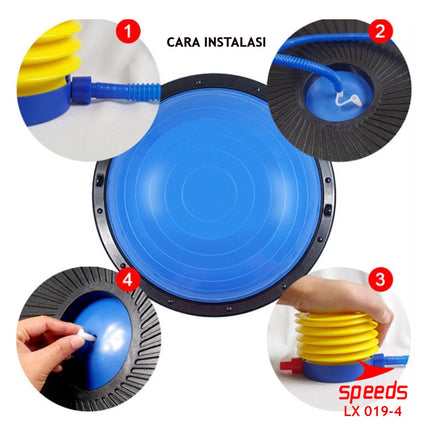 SPEEDS Balance Step Bosu Ball fitness alat olahraga bola yoga gymball ori barang import 019-4