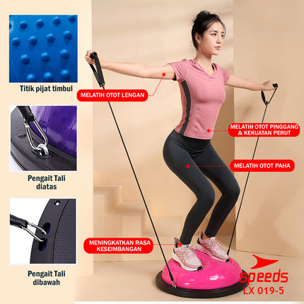 SPEEDS Balance Step Speeds ORIGINAL / Bosu Ball Pembakar Lemak Olahraga 019-5