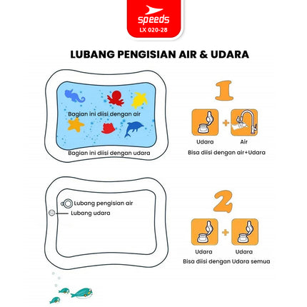 SPEEDS Water Playmat Baby Water Play Matras Air Bayi Mainan Air Kolam Edukasi Water Portable 020-28