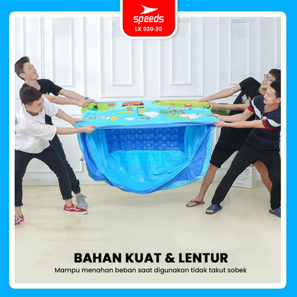 SPEEDS Kolam Renang Anak 210x140x56cm 3 Ring Layer Motif Kolam Renang Bayi Portable Bahan Kuat Inflatable Swimming Pool For Kids 020-30