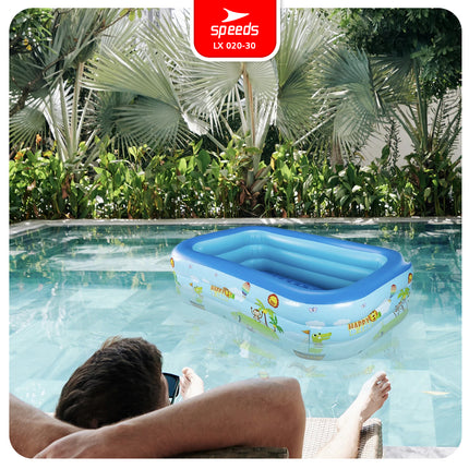 SPEEDS Kolam Renang Anak 210x140x56cm 3 Ring Layer Motif Kolam Renang Bayi Portable Bahan Kuat Inflatable Swimming Pool For Kids 020-30