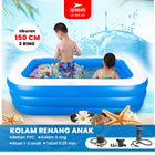 SPEEDS Kolam Renang 150x105x56cm Balita Kolam Renang Main Anak Warna Biru Inflatable Swimming Pool For Kids 020-34
