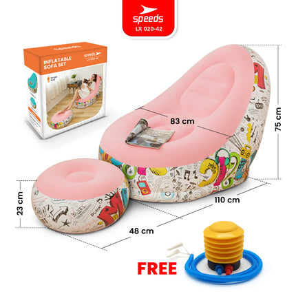 SPEEDS Sofa Angin Beanbag Squishy Jumbo Inflatable Sofa Tiup Angin Lazy Bag Outdoor Indoor 020-42