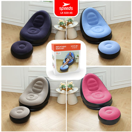 Beanbag Squishy Jumbo Sofa Angin + Pijakan Kaki Inflatable Sofa + Stool Tiup Lazy Bag Lay Bag 020-45