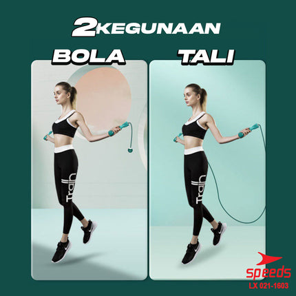SPEEDS Skipping Skiping Lompat Tali Loncat Jump Rope Alat Olahraga beban 021-1603
