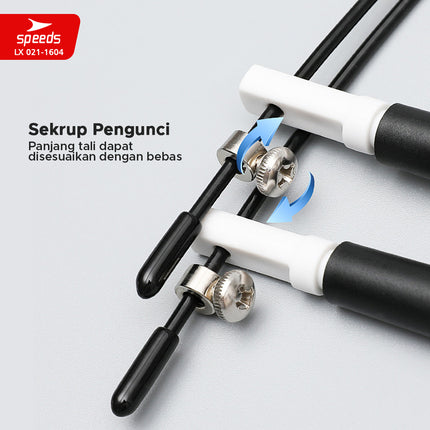 SPEEDS SKIPPING LOMPAT TALI JUMP ROPE BERKUALITAS TERMURAH TERLARIS 021-1604