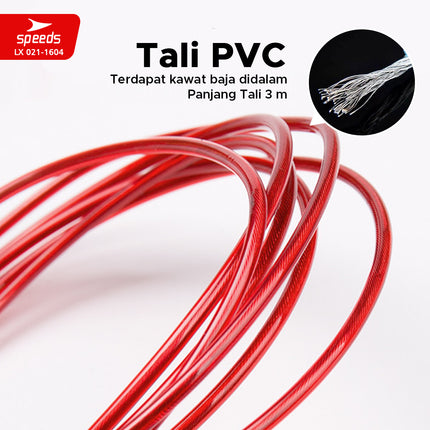 SPEEDS SKIPPING LOMPAT TALI JUMP ROPE BERKUALITAS TERMURAH TERLARIS 021-1604