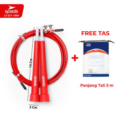 SPEEDS SKIPPING LOMPAT TALI JUMP ROPE BERKUALITAS TERMURAH TERLARIS 021-1604