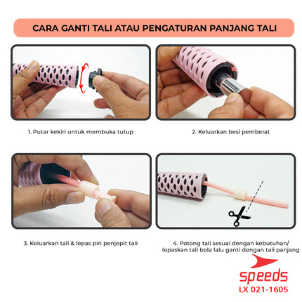 SPEEDS Skipping Lompat Tali Kansen Loncat Tali Digital Jump Rope Lompat Tali 021-1605