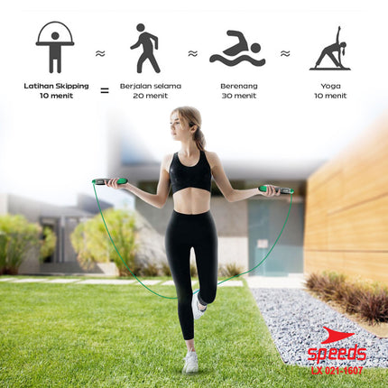 SPEEDS Lompat Tali Skiping Hitung Automatis Jump Skipping Rope LX 021-1607
