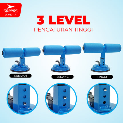 SPEEDS Alat Penahan Kaki Sit Up Stand Holder Dengan Tali Resistance Alat Olahraga Fitness Gym 022-1A