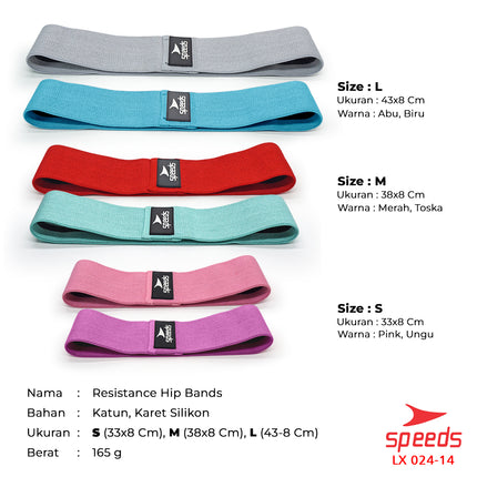 SPEEDS Tali Yoga Hip Bands Resistance Bands Tali Fitness Gym 024-14