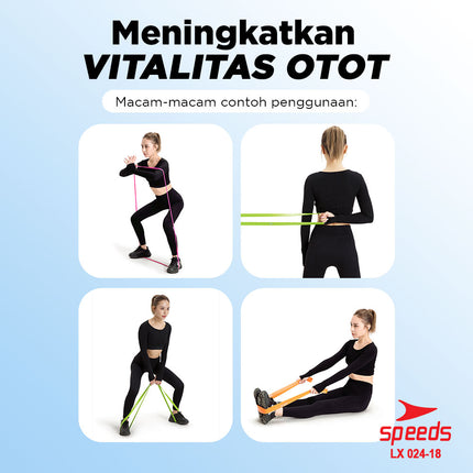 SPEEDS Tali Elastis Fitness Karet Loop Bands Resistance Bands Loobbands Ukuran Bervariasi 024-18