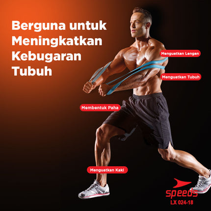 SPEEDS Tali Elastis Fitness Karet Loop Bands Resistance Bands Loobbands Ukuran Bervariasi 024-18