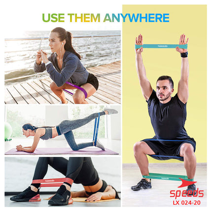 SPEEDS Tali Resistance Loop Bands 1 Set isi 5pcs Elastis Fitness Premium Tali Olahraga Fitness Gym 024-20