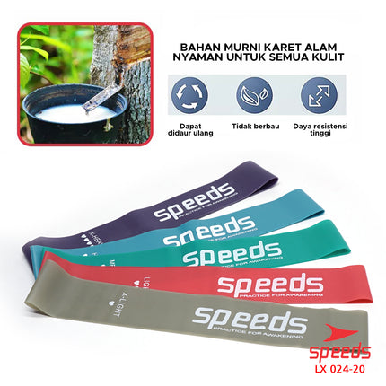 SPEEDS Tali Resistance Loop Bands 1 Set isi 5pcs Elastis Fitness Premium Tali Olahraga Fitness Gym 024-20