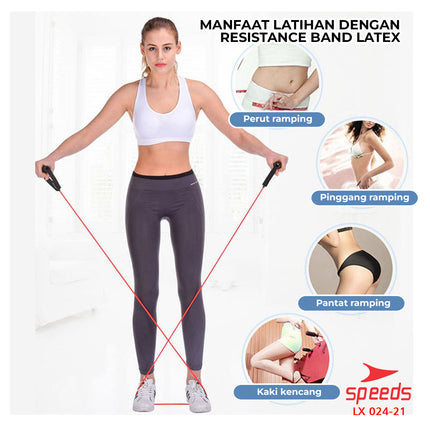 SPEEDS Resistance Band Yoga Tali Fitness Yoga Olahraga Senam Resistance Elastic Tube 024-21