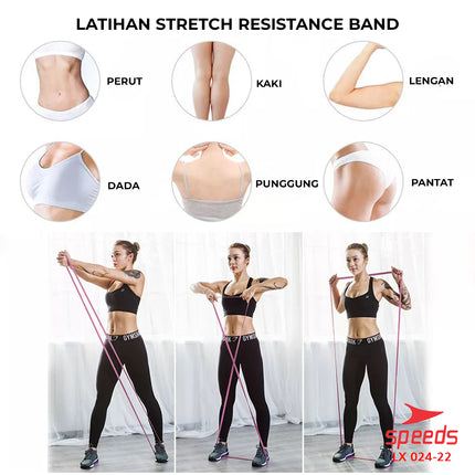 SPEEDS Hip Resistance Band Booty Band Hip Band Karet Yoga Belt Strap Stretching Power Band Karet Fitness Keseimbangan 024-22