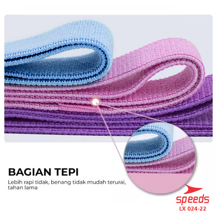 SPEEDS Hip Resistance Band Booty Band Hip Band Karet Yoga Belt Strap Stretching Power Band Karet Fitness Keseimbangan 024-22