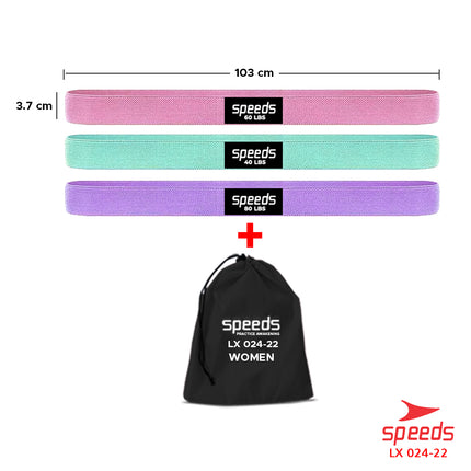 SPEEDS Hip Resistance Band Booty Band Hip Band Karet Yoga Belt Strap Stretching Power Band Karet Fitness Keseimbangan 024-22