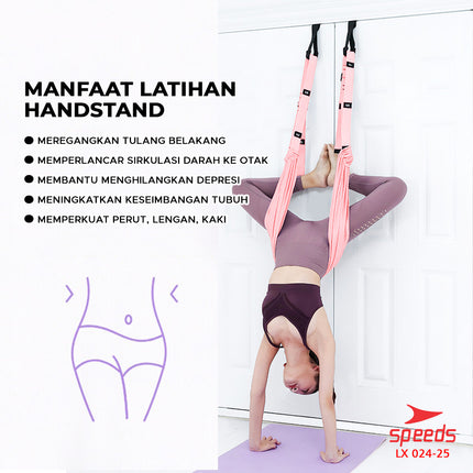 SPEEDS Swing Yoga Set Aerial Yoga Gravity Inversion Pilates Yoga Hammock Swing Pilates Resistance Band Power Band Karet Fitness Melar 024-25
