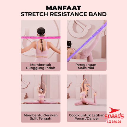 SPEEDS Yoga Strap 8 Loops Yoga Stretching Exercise Strap Woven Yoga Pilates Power Band Karet Fitness Elastis Back Band Resistance Band 024-26