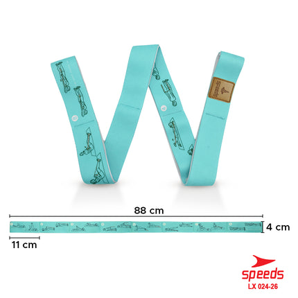 SPEEDS Yoga Strap 8 Loops Yoga Stretching Exercise Strap Woven Yoga Pilates Power Band Karet Fitness Elastis Back Band Resistance Band 024-26
