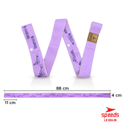 SPEEDS Yoga Strap 8 Loops Yoga Stretching Exercise Strap Woven Yoga Pilates Power Band Karet Fitness Elastis Back Band Resistance Band 024-26